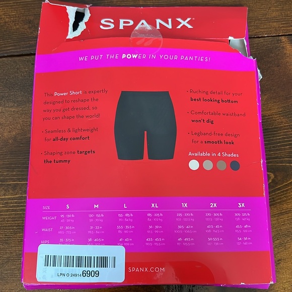 SPANX Power Short | XL Very Black | 6 in inseam - Picture 5 of 7